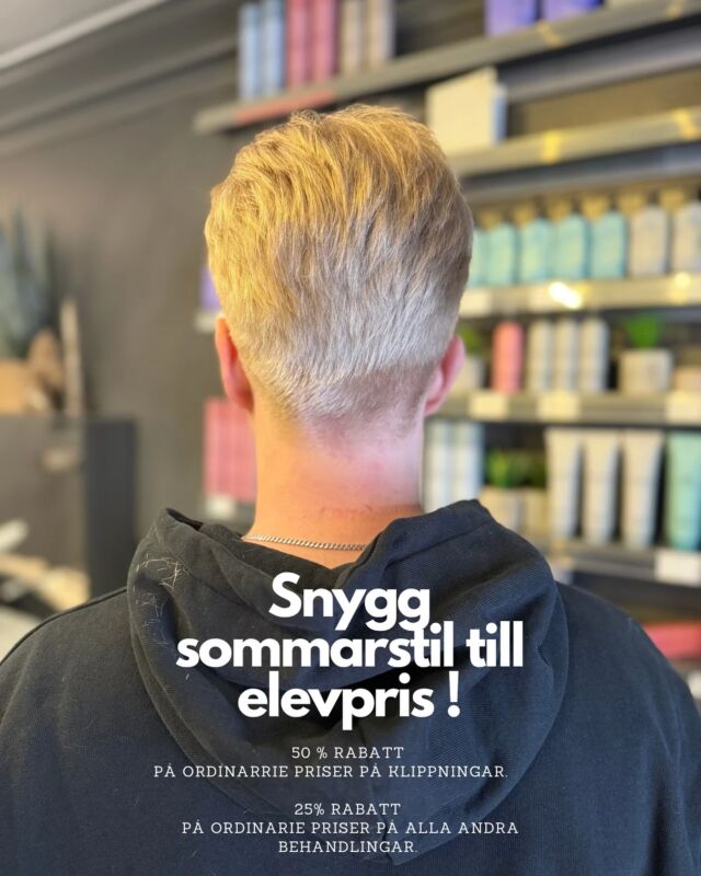 Fixa frisyren inför semestern – boka en elevklippning hos vår trainee Jeanette till riktigt bra pris!
💇‍♀️ Elevklippning från 220 kr
📅 Begränsat antal tider – först till kvarn!
📍 [Generalsgatan 74]
👉 Boka direkt via länken i bio!